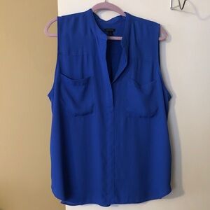 Ann Taylor Royal Blue Sleeveless Blouse